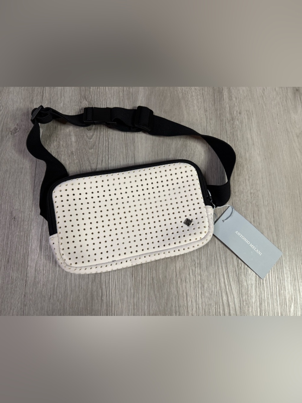 Antonio Melani White Neoprene Fanny Pack NWT